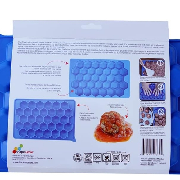 Meatball Master Maker BPA Free Silicone Tool 32,  1 oz Each Made In Canada - Picture 4 of 7